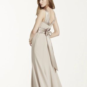 Mint green David’s bridal bridesmaid or prom dress